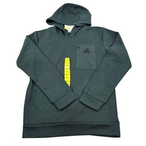 Adidas M‎ Pocket Hoodie Mens Small Green Pullover Sweatshirt NWT
